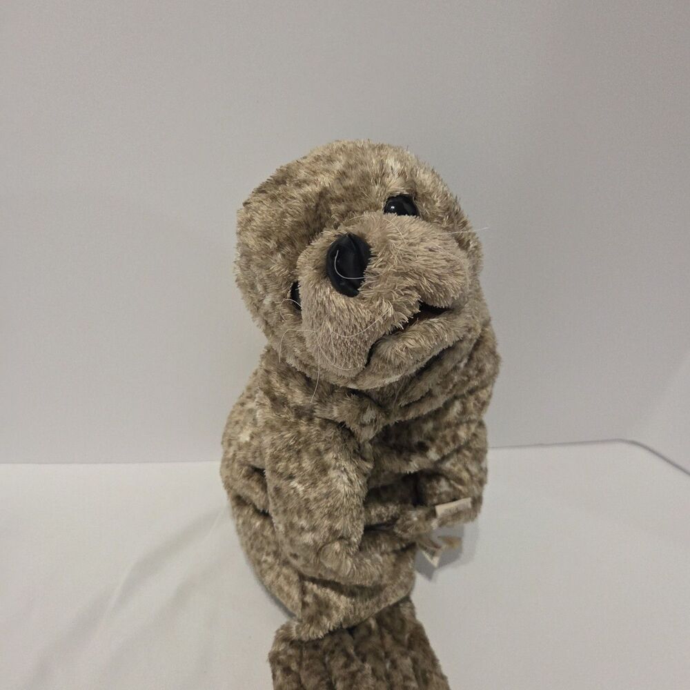 Folkmanis Hand Puppet Harbor Seal Plush Realistic Animal Toy Puppets 20"